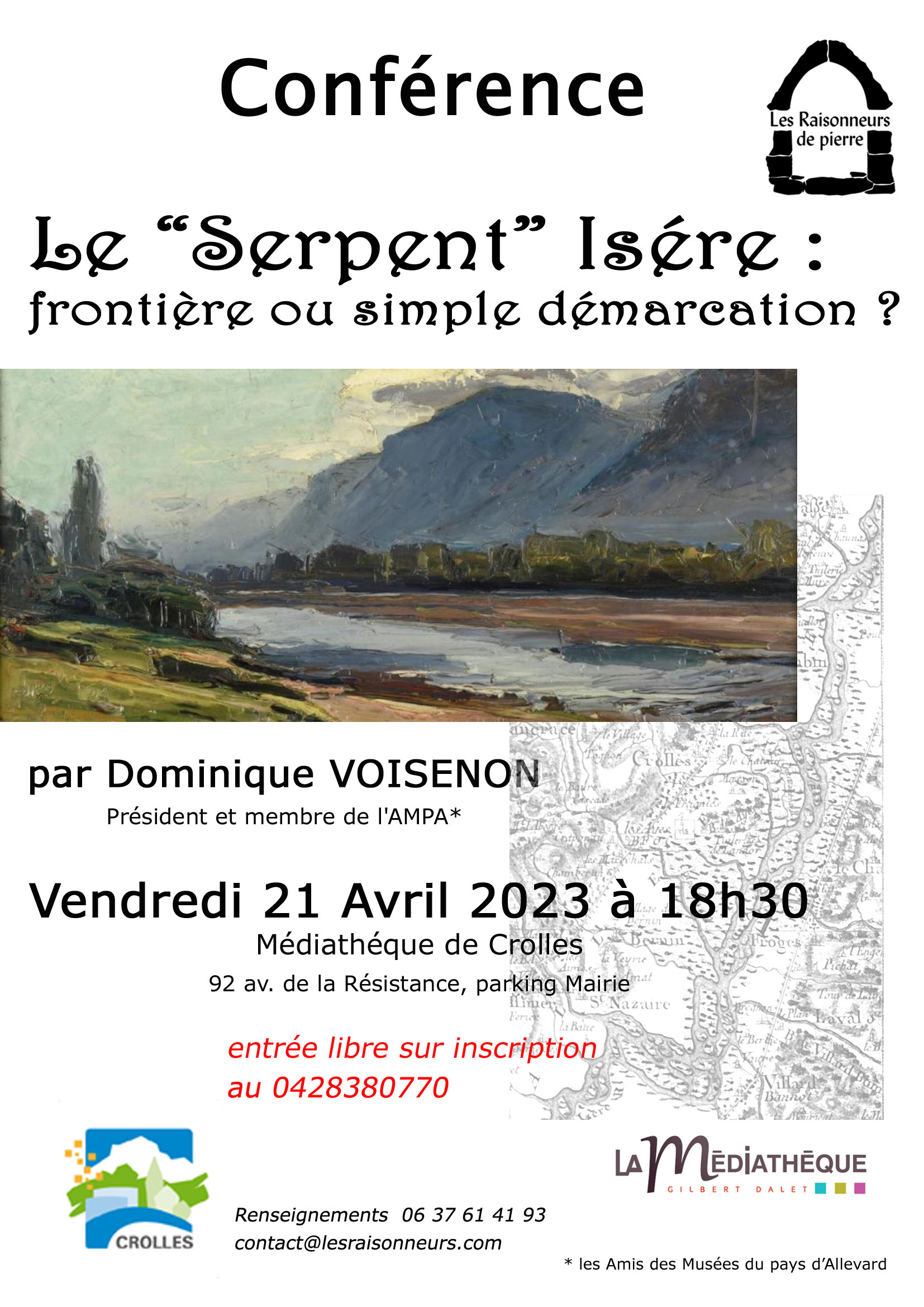 Affiche de la Conférence Le serpent Isère