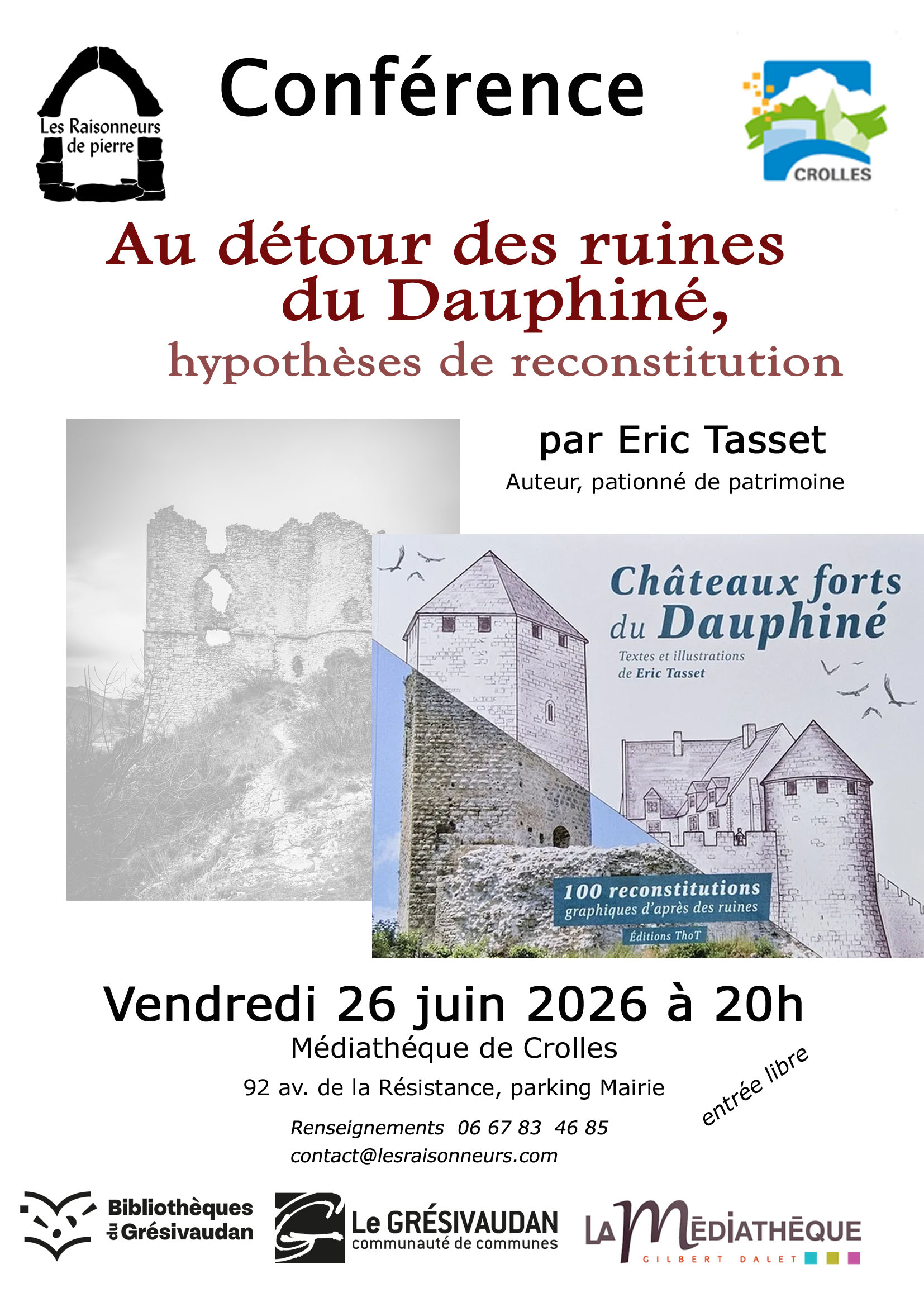 Conférence Éric Tasset - au détour des ruines du Dauphiné